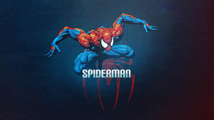 Marvel Spider-Man wallpaper, superhero, spiderman, vector, illustration, HD wallpaper