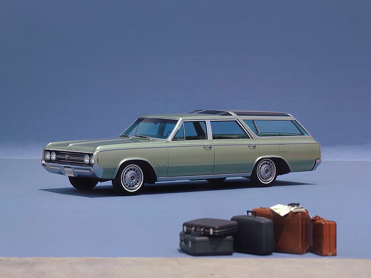 1964, classic, cruiser, custom, oldsmobile, stationwagon, vista, HD wallpaper