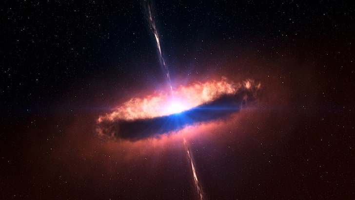 quasars, space