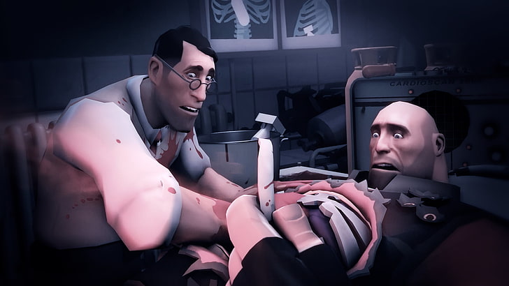 video games, Team Fortress 2, Valve Corporation, Surgeon Simulator 2013, HD wallpaper