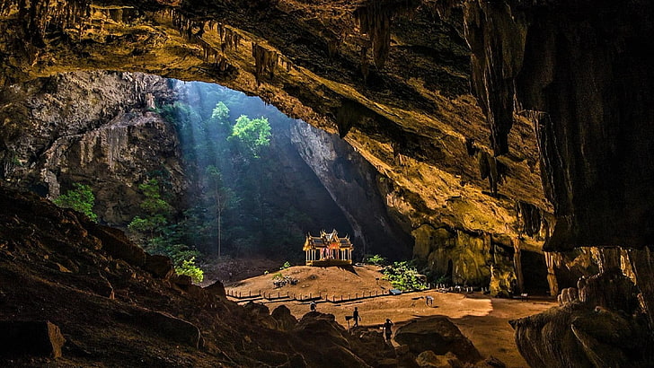 cave, thailand, phraya nakhon cave, khao sam roi yot national park, HD wallpaper