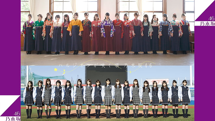 Asian, Nogizaka46, Idol, women, large group of people, crowd, HD wallpaper