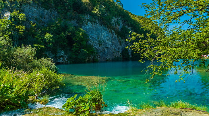 Lake in Plitvice, Europe, Croatia, plant, tree, water, beauty in nature, HD wallpaper