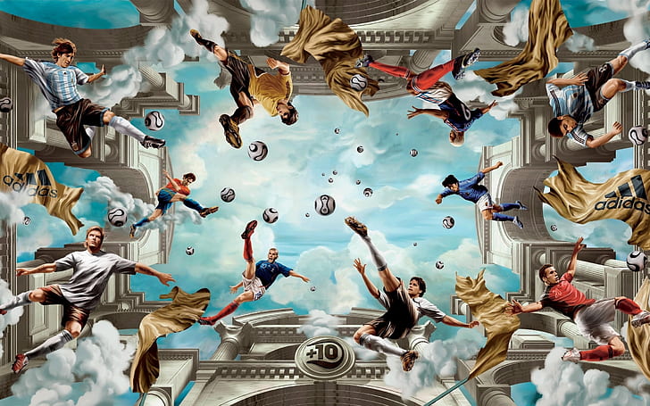 HD wallpaper: Famous Football Players, adidas, beckham, messi, kaka, zidane  | Wallpaper Flare