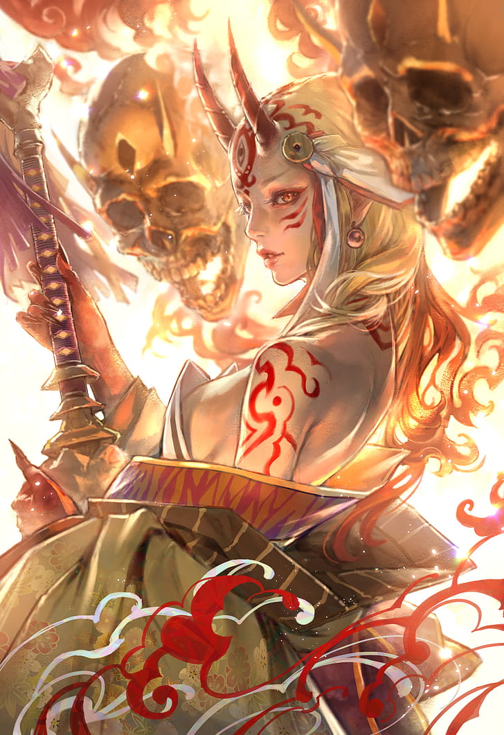 Ibaraki Douji, Fate/Grand Order, Fate Series, women, blonde