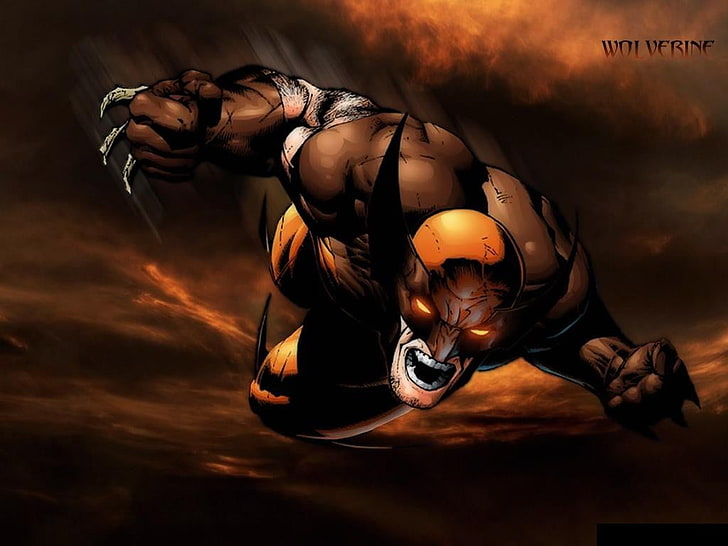 Wolverine, Marvel Comics, one person, helmet, holding, sunset