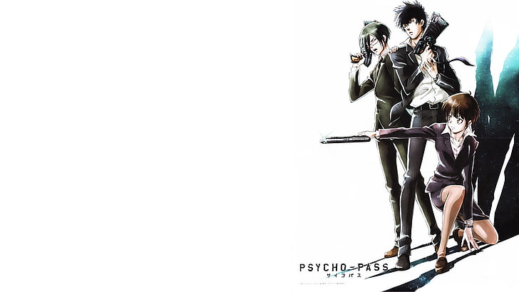 Psycho-Pass, Kougami Shinya, Tsunemori Akane, copy space, women, HD wallpaper