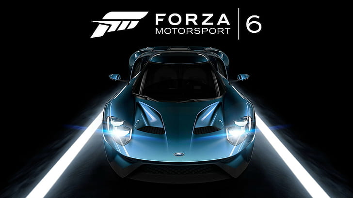 Forza Motorsport 6, Ford GT, car, video games, simple background, HD wallpaper