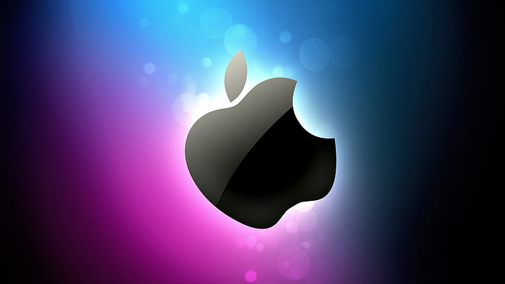 Apple brand logo, Apple Inc., gradient, digital art, colorful