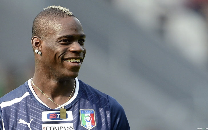 mario balotelli, smiling, happiness, one person, emotion, confidence, HD wallpaper