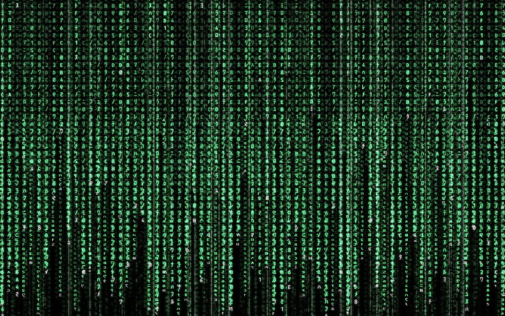 matrix code, The Matrix, movies, green color, data, technology