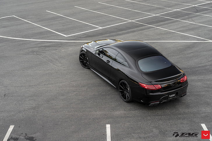 amg, black, cars, mercedes, s63, vossen, wheels, HD wallpaper