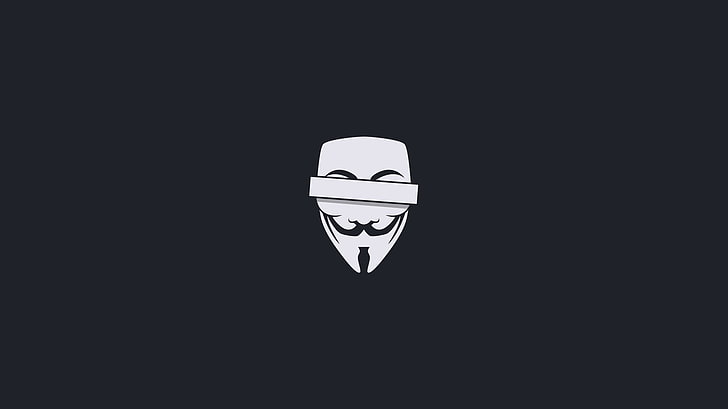 technology, Anonymous, security, hacking, mask, minimalism, HD wallpaper