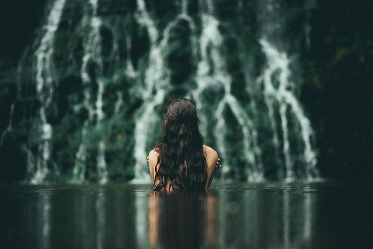 women, river, back, women outdoors, photography, Chill Out