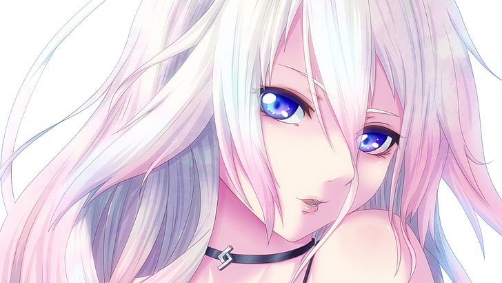 anime, anime girls, long hair, IA (Vocaloid), blue eyes, pink hair