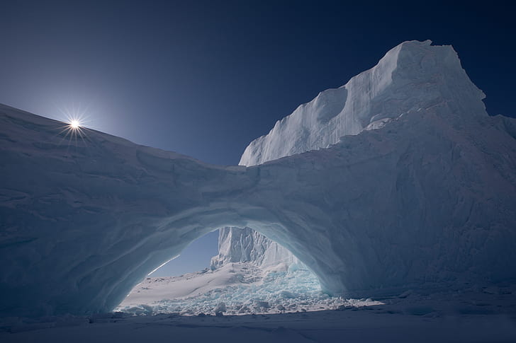 Arctic, nature, ice, blue, HD wallpaper
