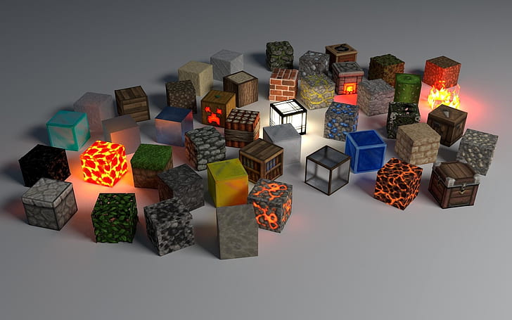 cubes, shape, glow, background