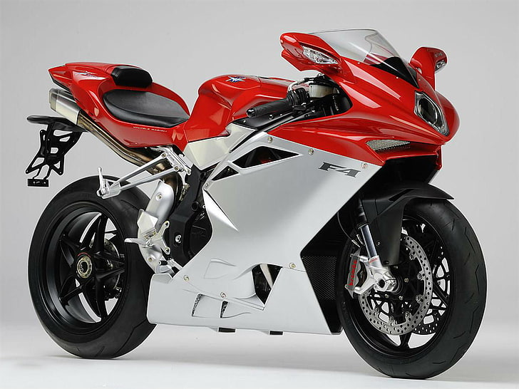 MV Agusta F4 First Look 2010, gray and red sports bike, Motorcycles, HD wallpaper