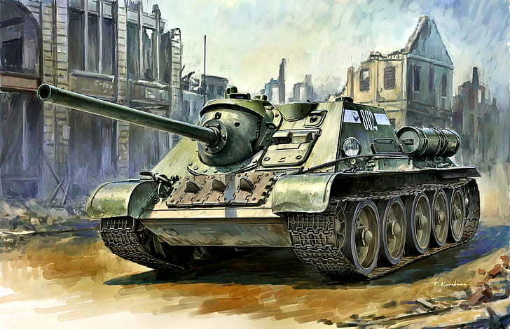 USSR, SAU, Tank fighter, The Red Army, SU-85, during the Second World war