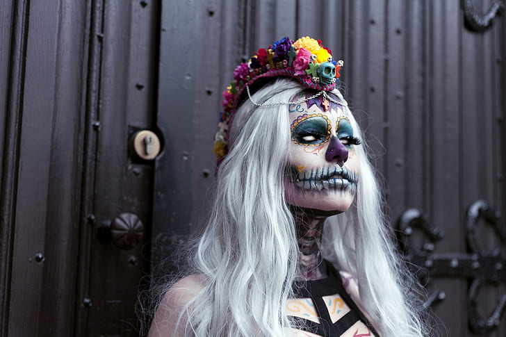 Dia de los Muertos, women, Sugar Skull, HD wallpaper