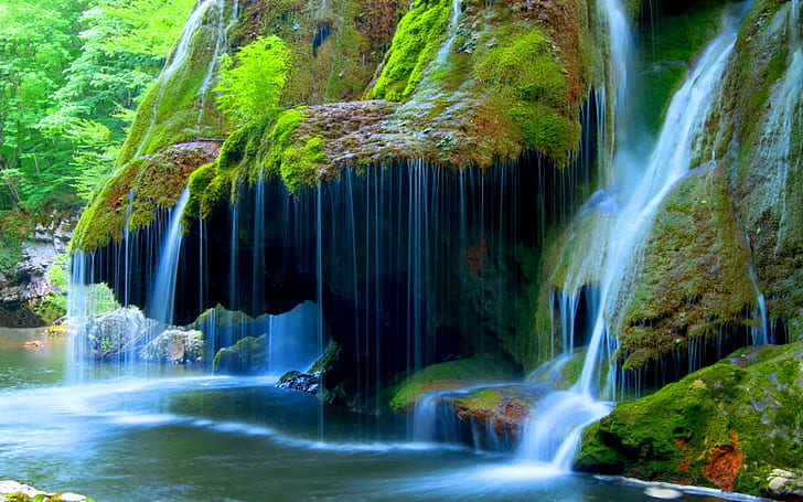 Bigar Cascade Falls Beautiful Waterfall In Caras Severin Romania Desktop Wallpaper Hd For Mobile Phones And Laptops 2560×1600