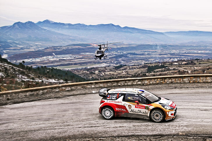 Road, Sport, Machine, Helicopter, Citroen, DS3, WRC, Rally, HD wallpaper