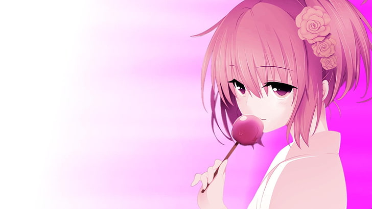 anime girls, To Love-ru, Momo Velia Deviluke, pink color, studio shot, HD wallpaper