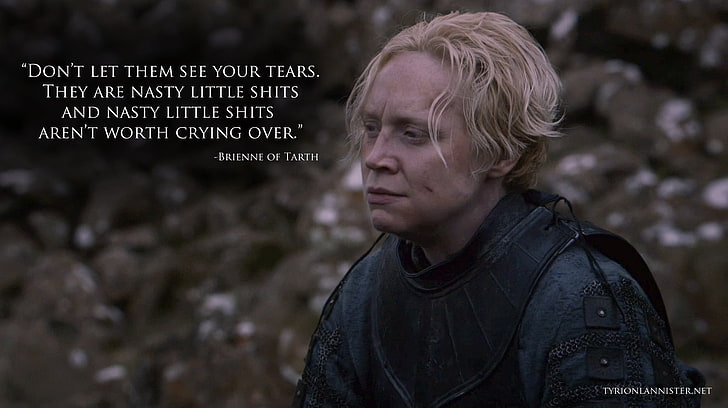 Gwendoline Christie, brienne of tarth, quote, A Song of Ice and Fire, HD wallpaper