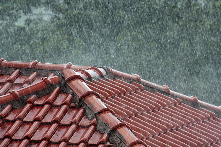 rain desktop background pictures, roof tile, day, no people