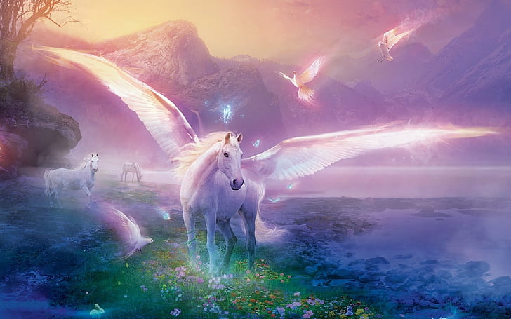 Unicorn HD, fantasy, HD wallpaper