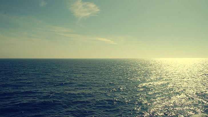 body of water, filter, nature, sea, horizon, sky, scenics - nature, HD wallpaper