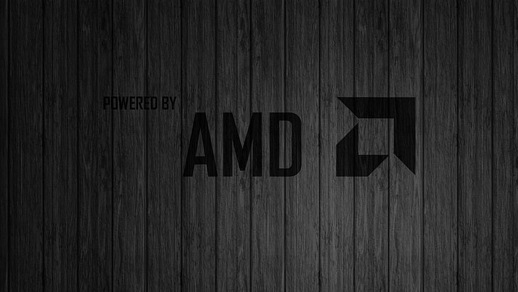 AMD logo, monochrome, text, western script, communication, wood - material, HD wallpaper