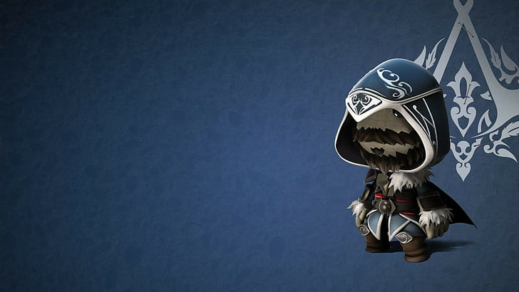 Little big planet, Assassins creed, Character, Sackboy, copy space