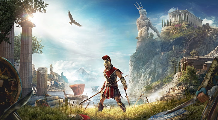 Assassins Creed Odyssey HD Wallpaper, gladiator game application