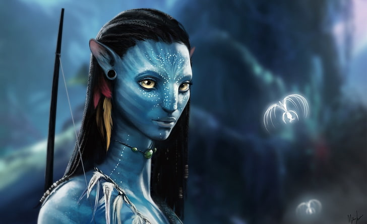 Avatar 2, Avatar character digital wallpaper, Movies, Drawing