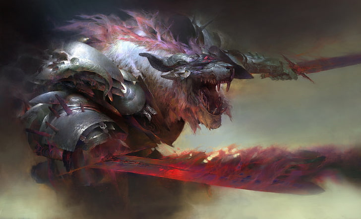 HD wallpaper: monster digital wallpaper, Guild Wars 2, Charr, fantasy art,  one animal | Wallpaper Flare