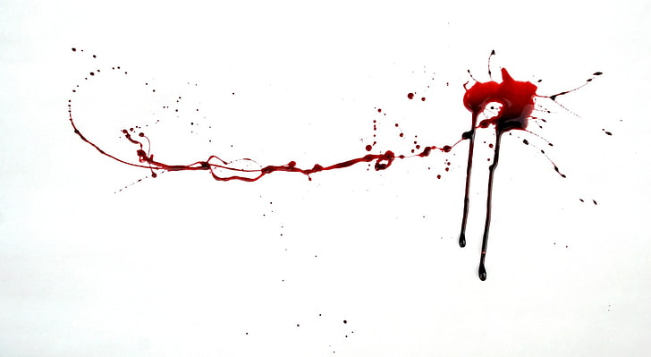 Blood Splash, red stein illustration, Aero, White, white background, HD wallpaper