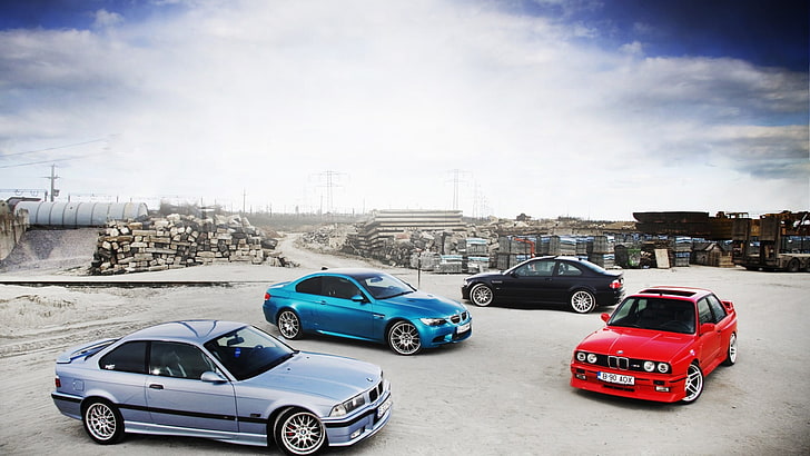several assorted-color cars, BMW, BMW E36, BMW E46, Bmw E30 m3 HD wallpaper