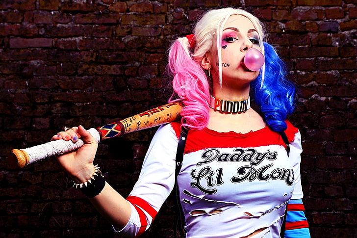 Women, Cosplay, Harley Quinn, Suicide Squad, one person, young adult, HD wallpaper