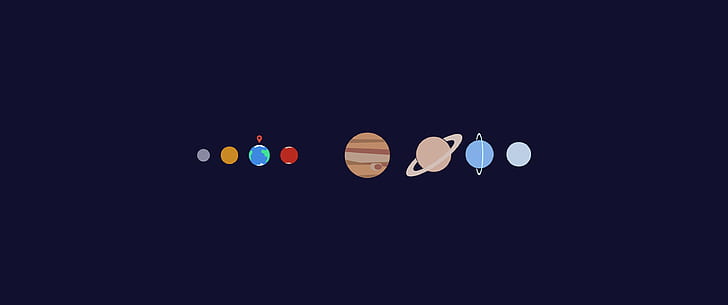 Solar System, planet, Earth, Saturn, Uranus, Neptune, Mars, HD wallpaper