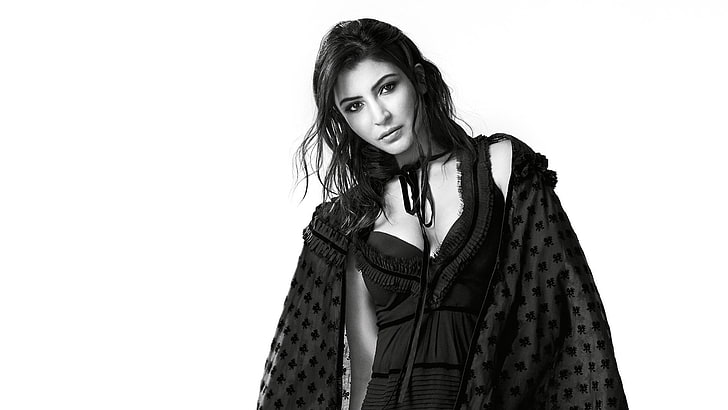 Anushka Sharma Monochrome For Vogue, one person, portrait, young adult, HD wallpaper