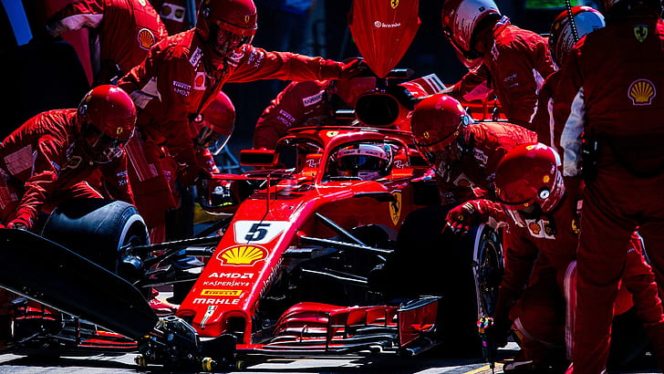 Ferrari, sport, Formula 1, race, men, Sebastian Vettel, pilot, HD wallpaper