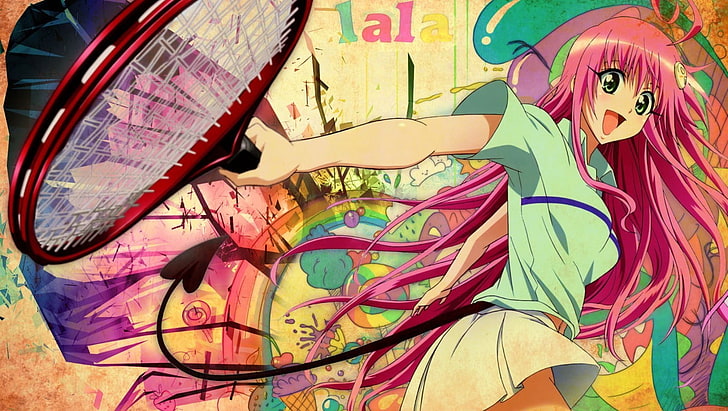 Snyp, anime, colorful, To Love-ru, Lala Satalin Deviluke, anime girls, HD wallpaper