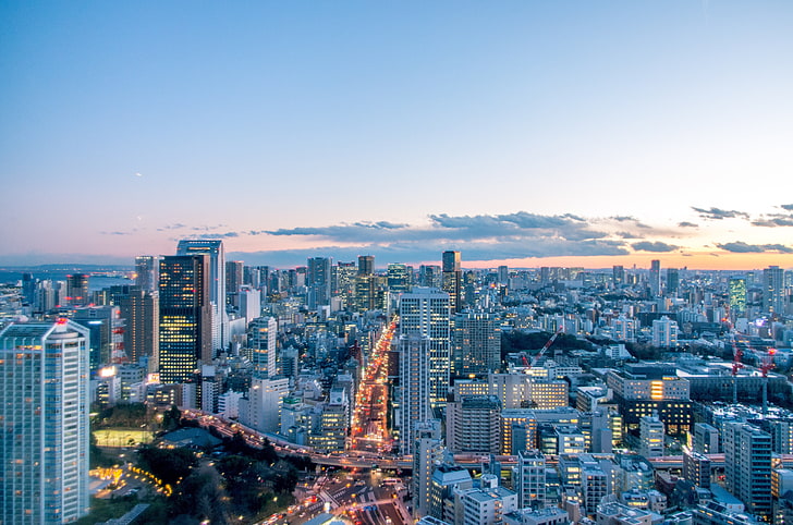 high-rise buildings, Japan, Tokyo, building exterior, architecture, HD wallpaper