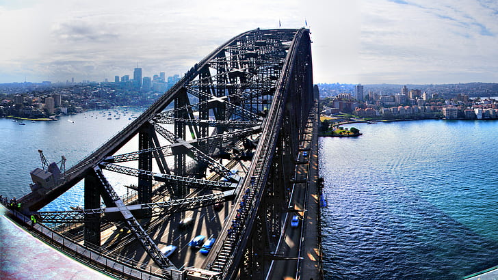 architecture, building, cityscape, bridge, Sydney, Australia, HD wallpaper