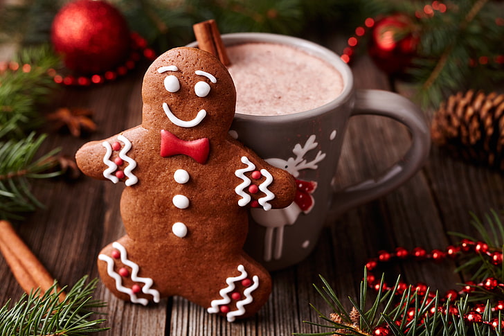 HD wallpaper: Gingerbread cookie, New Year, cookies, Christmas, cakes, Xmas  | Wallpaper Flare