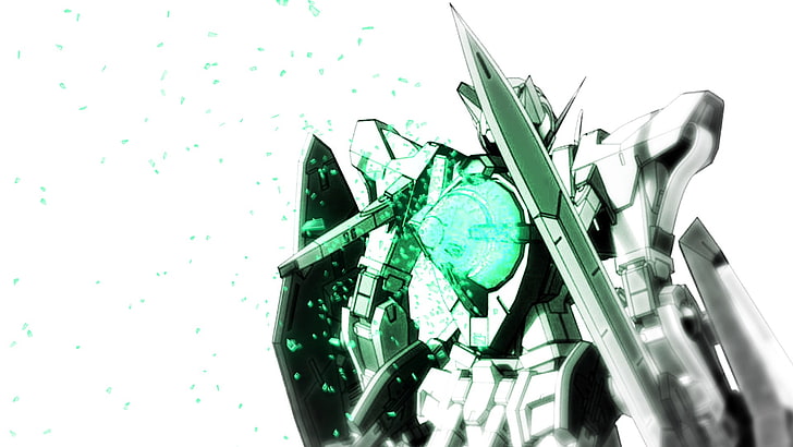 Gundam, mech, Mobile Suit Gundam 00, Gundam 00 exia, white background, HD wallpaper