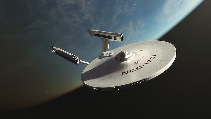 Star Trek, science fiction, spaceship, USS Enterprise NCC-1701