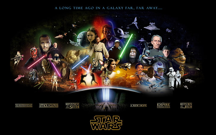 Star Wars All Episodes Desktop Wallpaper Free Download, group of people