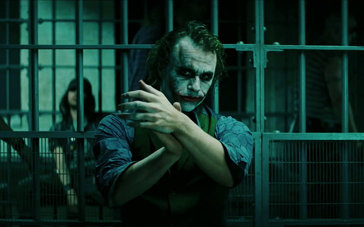 The Joker movie still screenshot, Batman, The Dark Knight, Heath Ledger, HD wallpaper